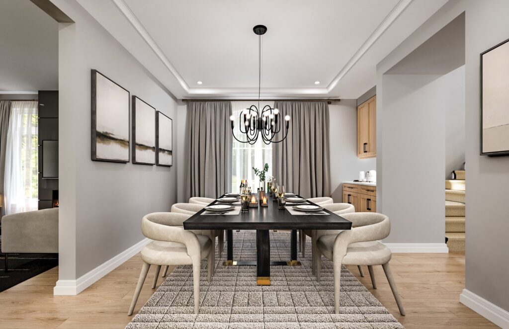 Dining room interior rendering
